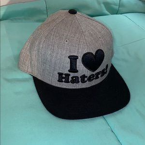 I love haters! Motivation snapback grey&black